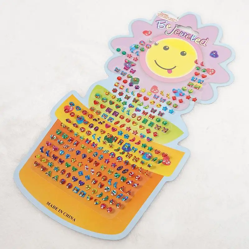 Трехмерные хрустальные Мультяшные наклейки с Луной звездой любовью DIY 3D милые