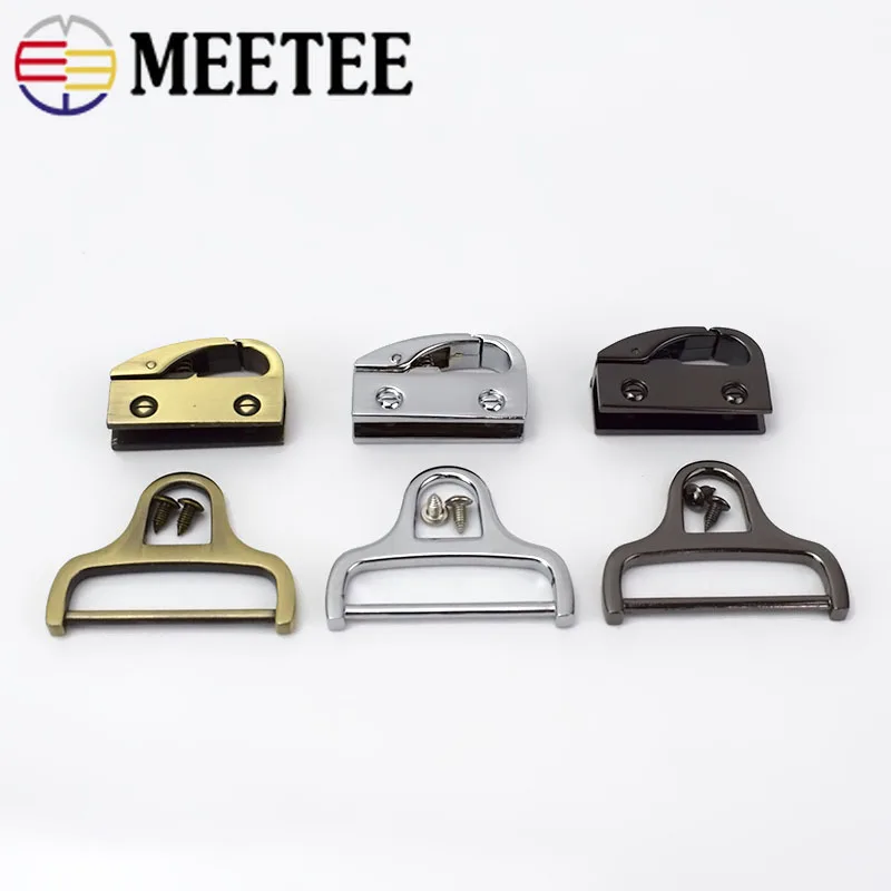 Meetee 10 шт. металлическая сумка боковой увлекатель ремешок пряжка DIY посылка