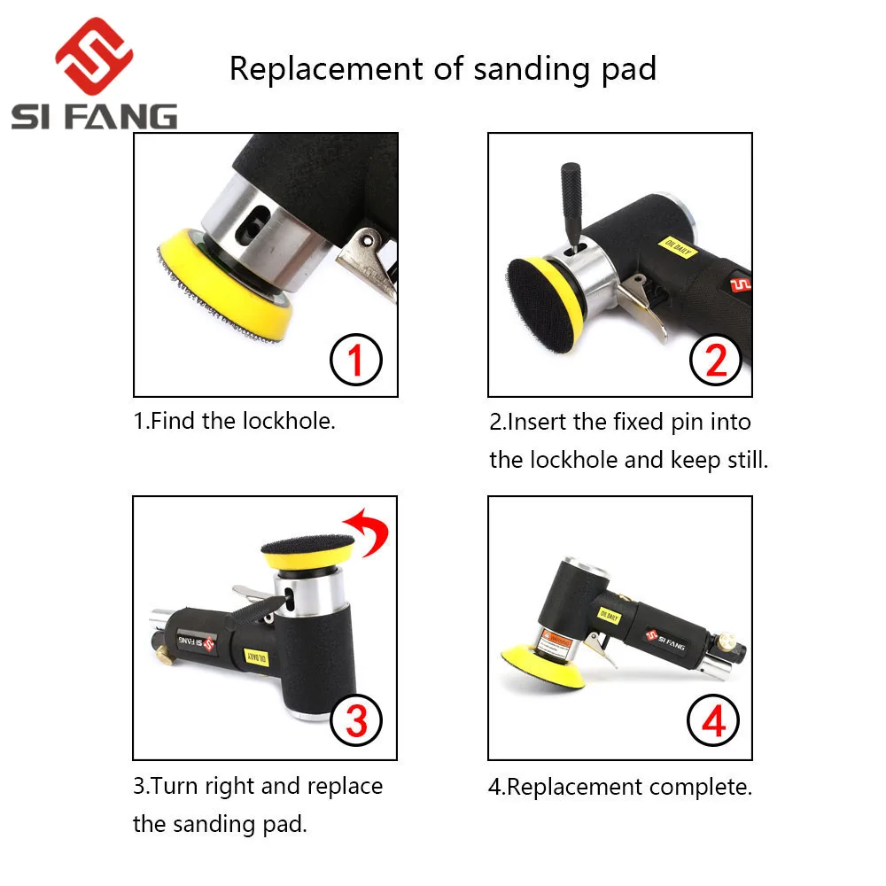 Новый Orbit Sander авиация Мини Пневматический 1 "/2"/3 "шлифовальный станок набор