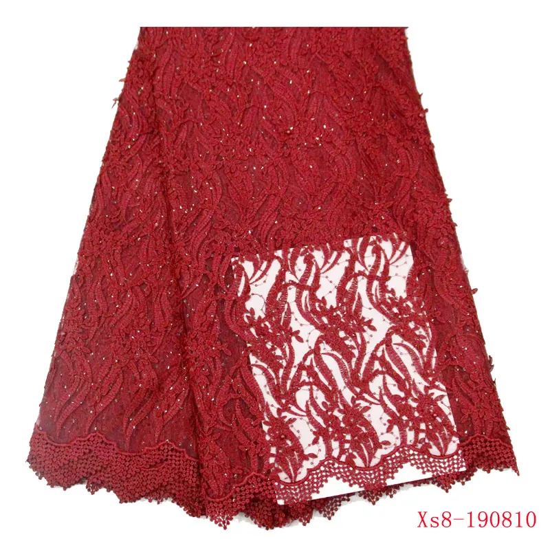 

2019 Latest Nigerian Organza Lace Fabrics High Quality African Sequins Laces Fabric French Tulle Laces In Dark Green o190810