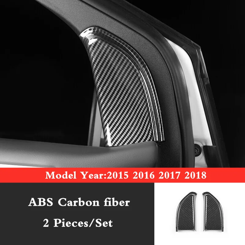 

Для Ford Edge 2015-2018 ABS углеродное волокно Автомобильный интерьер A-pillar динамик громкий динамик клаксон крышка отделка автомобильный Стайлинг Ак...