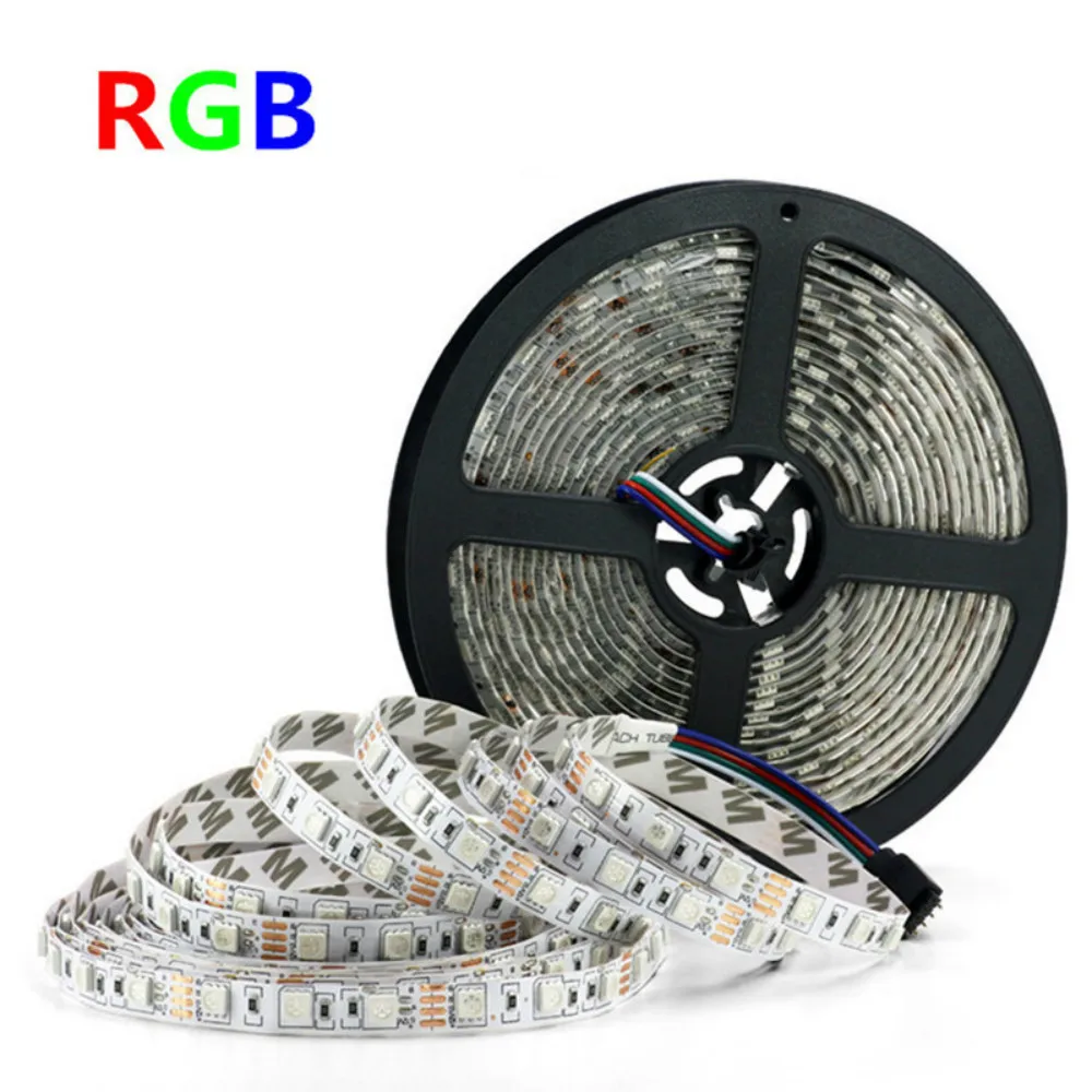 Светодиодные ленты светильник 12V RGB 5050 Светодиодный Luces светодиодный s полоски