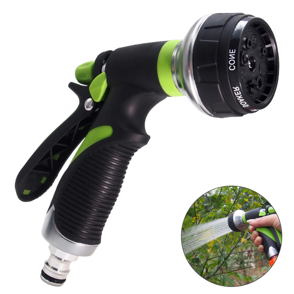 

Metal Multifunctional Watering Spray Gun New Garden Watering Household Car Wash High Pressure Nozzle US EU Type