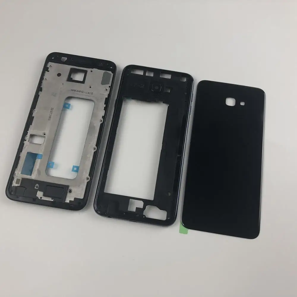 Для Samsung Galaxy J4 + 2018 Plus J415 J415F J415FN Корпус Передняя рамка средняя задняя крышка