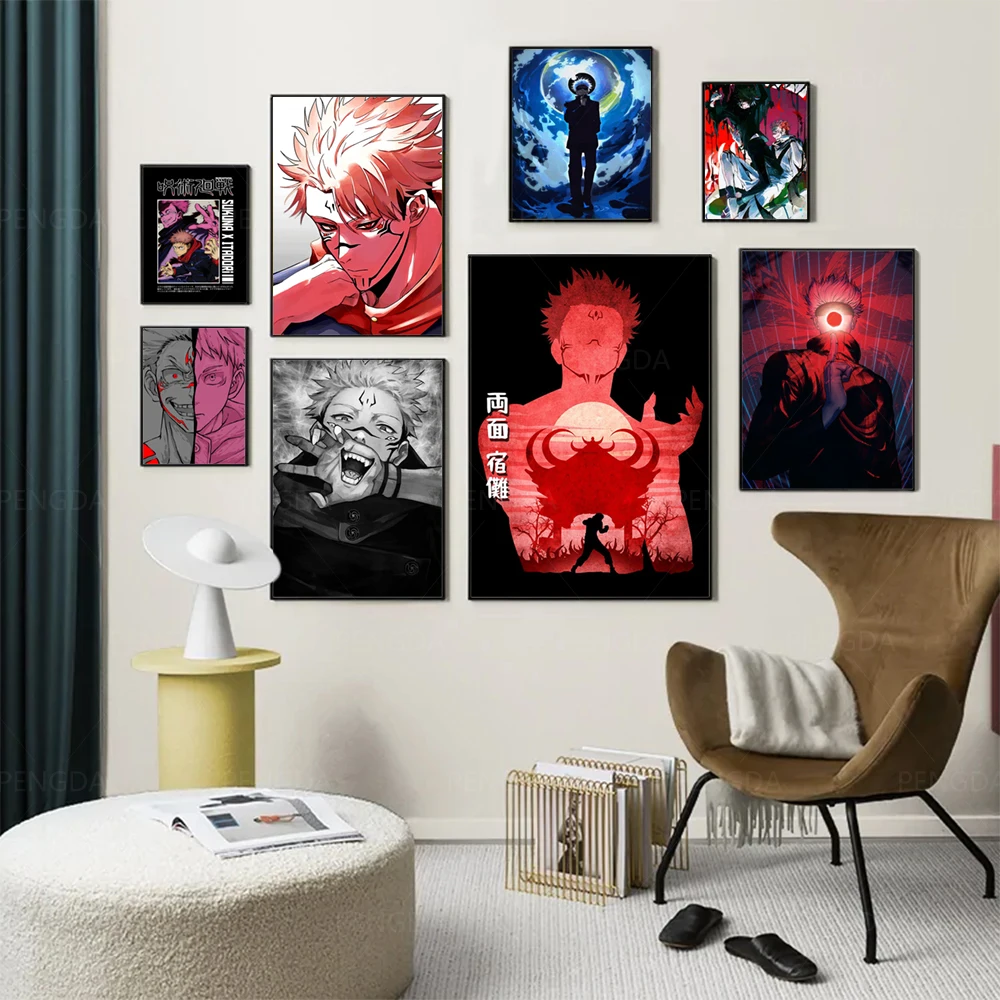 

Canvas Jujutsu Kaisen Handsome Anime Pictures Home Decoration Paintings Poster HD Prints Wall Art Modular Living Room No Framed