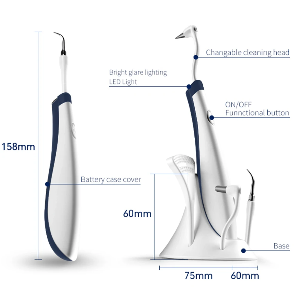 Electric Ultrasonic Dental Scaler Set - 5 in 1 Universal Tooth Cleaner with High Frequency Stain Removal and Teeth Whitening Capabilities image 4