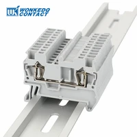10pcs st1 5 spring cage connection feed through wiring return pull plug wire electrical connector din rail terminal block st 1 5