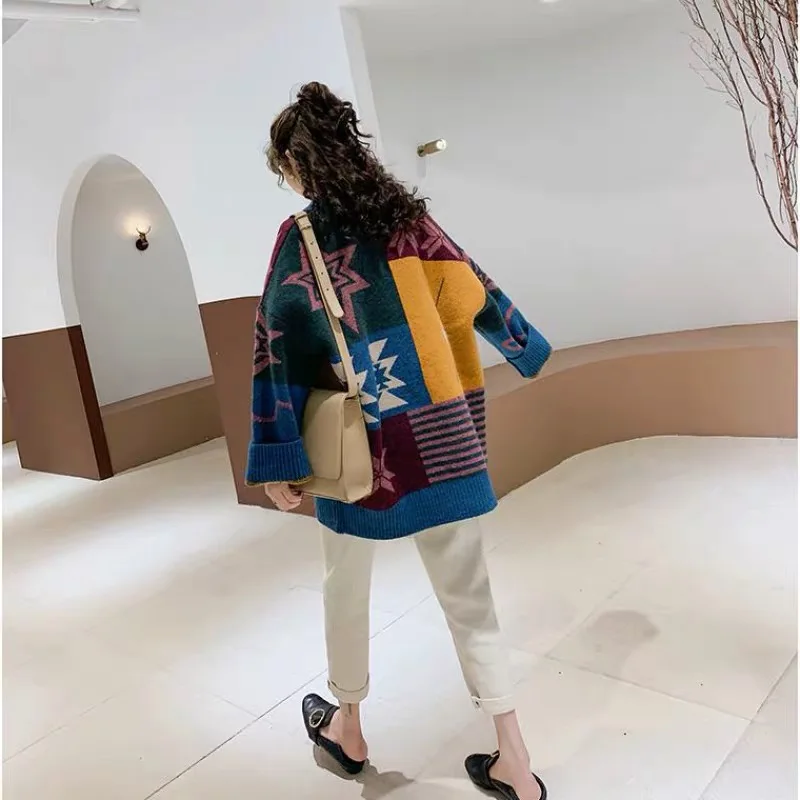 fall 2019 winter casual v neck oversized red cardigan womens clothing new long sleeve christmas sweater knitted jacket |