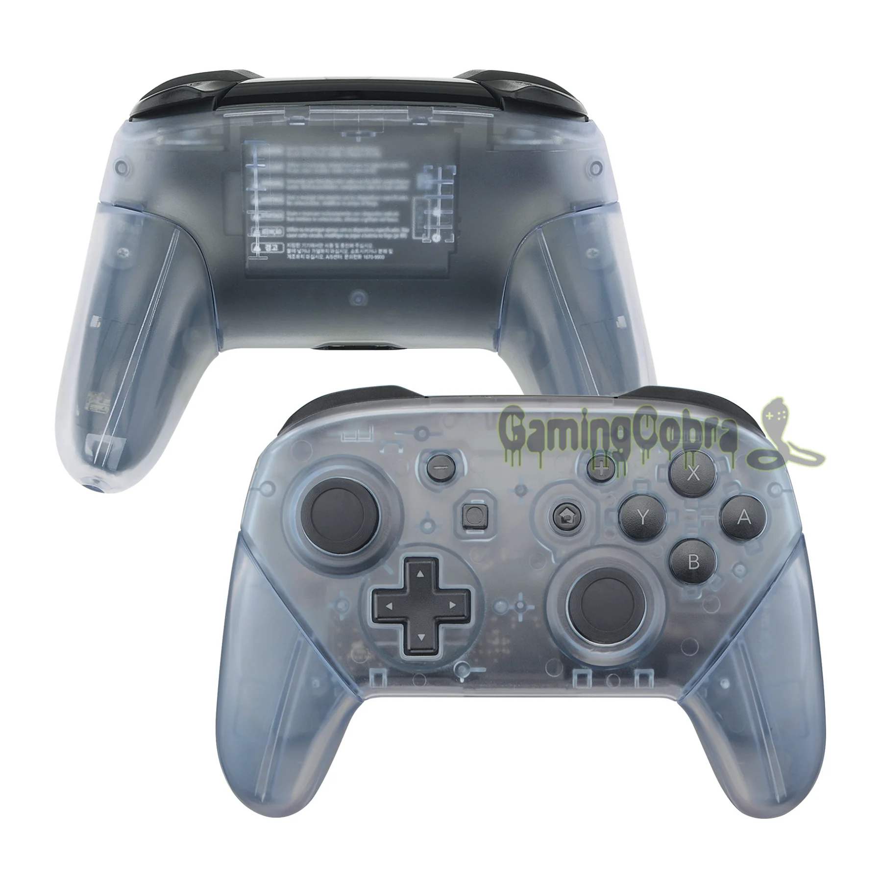 

eXtremeRate Glacier Blue Faceplate Backplate Housing Shell with Handles Replacement Kits for NS Switch Pro Controller