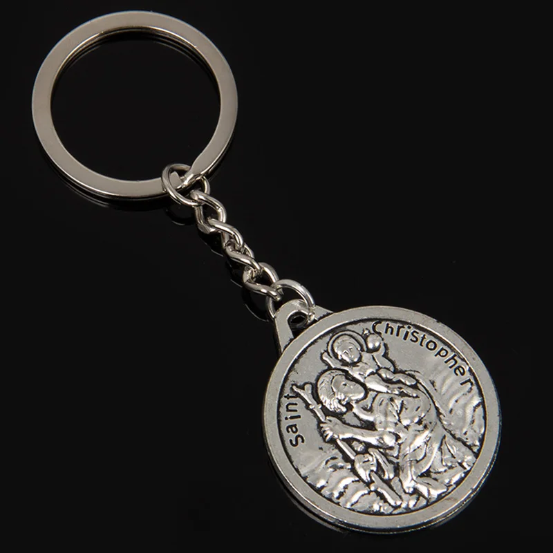 

48 pieces / Religious St. Christopher Keychain, St. Christopher Cross Keychain, Men's and Women's Gift Jewelry Keychain alloy