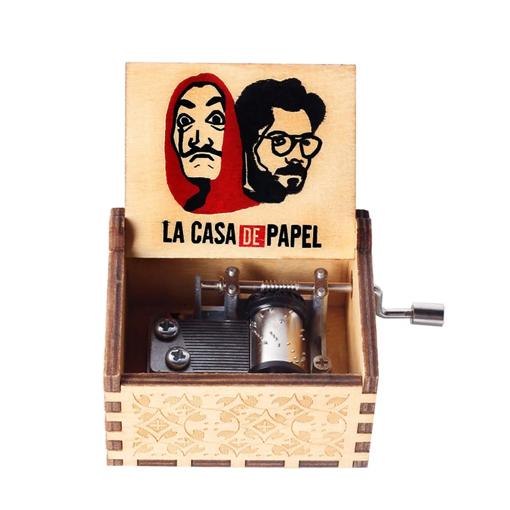 Новая бумажная шкатулка La Casa De Papel Bella Hello деревянная музыкальная ручной работы