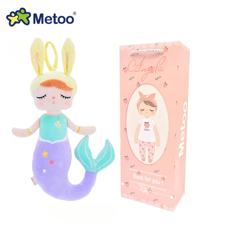 1624-1-2box В коробке Metoo Кукла Kawaii плюшевая мягкая плюшевая животные детские игрушки для девочек и мальчиков на день рождения Рождество Кролик Анжела - Цвет: 1624-1-2box