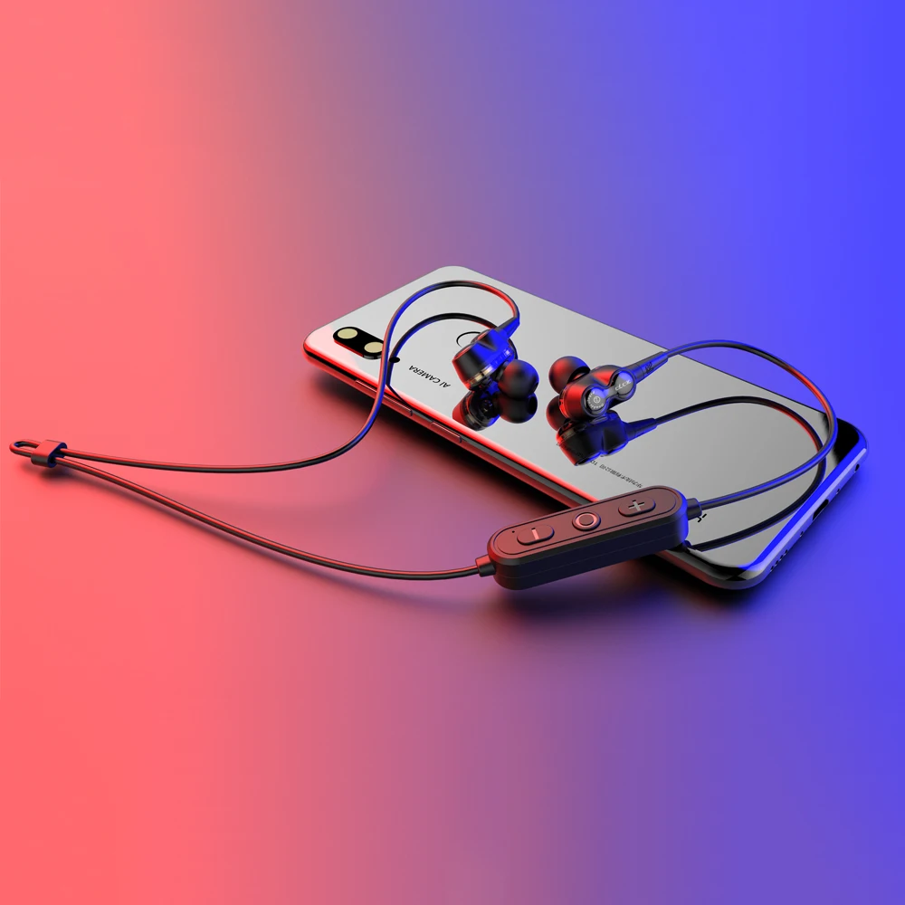 Четыре колонки Bluetooth наушники стерео Бас Спорт двойной динамический наушник HIFI