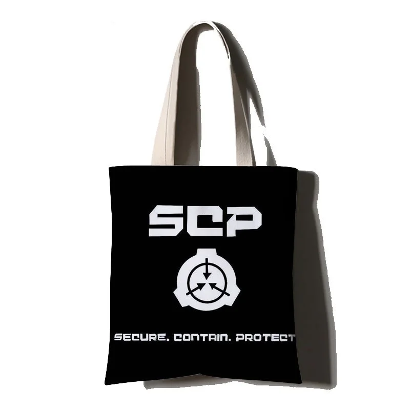 

SCP Secure Contain Protect cosplay bags canvas 3D Shoulder Bag handbag shopping bag