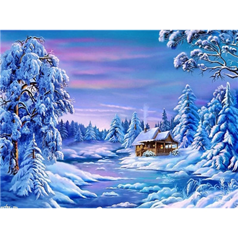 

Oil paint painting by numbers diy picture drawing coloring on canvas painting by hand wall paint by number landscape