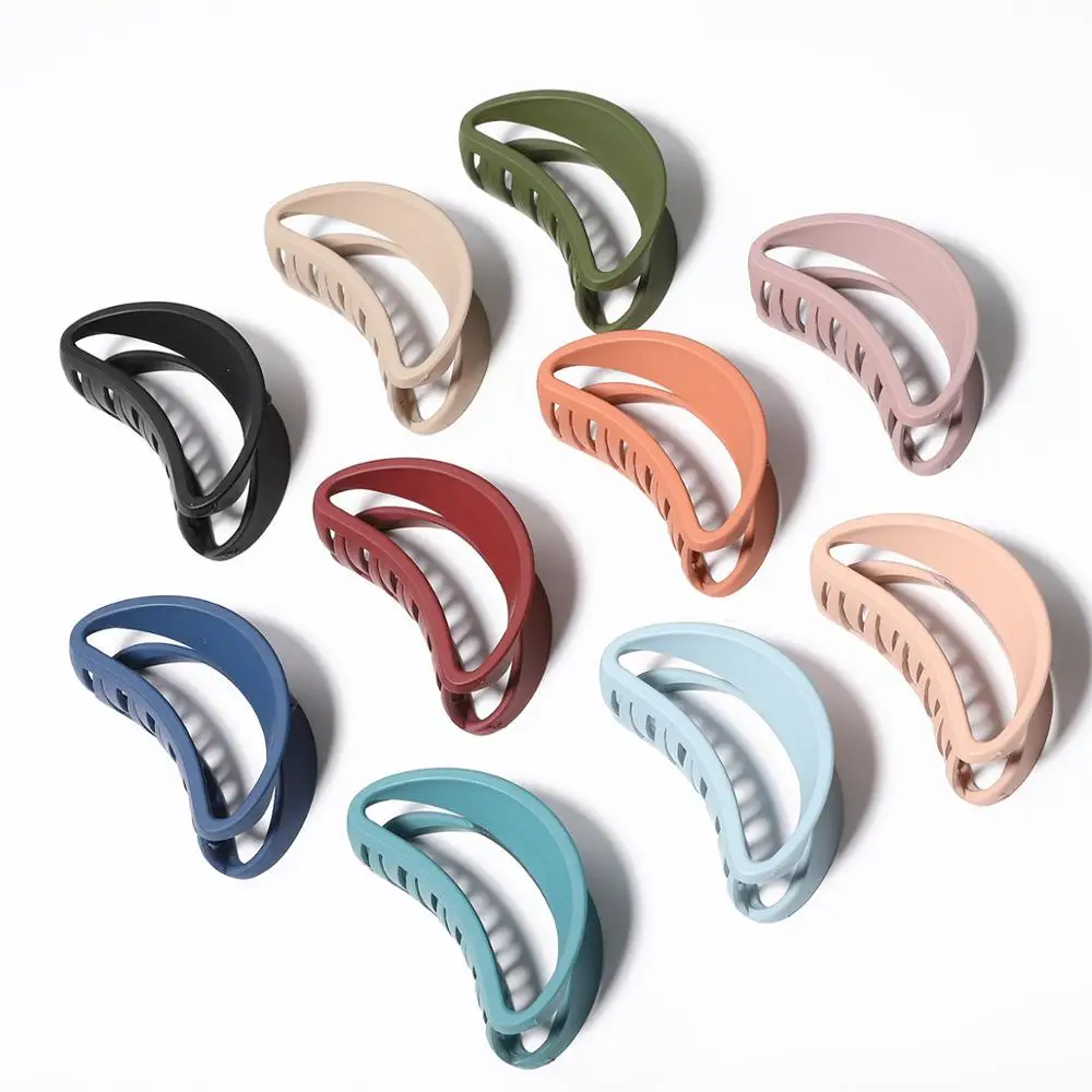 

1PC Fashion Sale Dull Polish Hollow Out Plastic Hair Claw Simple Bath Makeup Hair Clips Candy Sweet Girls Hair Accessories