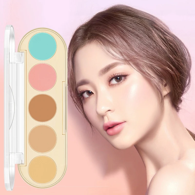 5 цветов палитра консилеров стойкое водонепроницаемое покрытие осветляет цвет