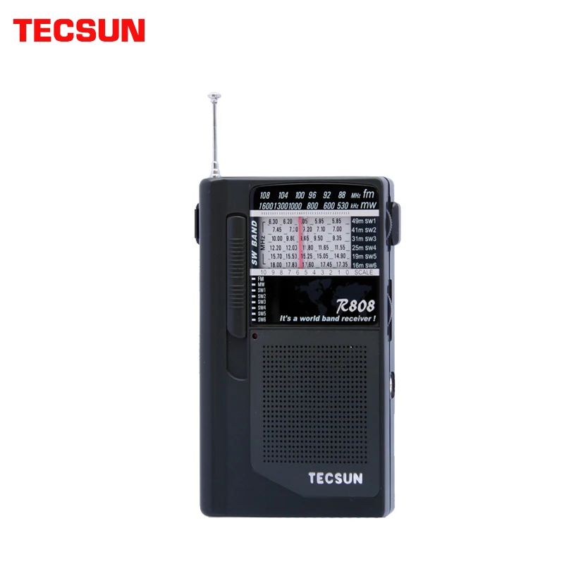 TECSUN R-808 портативное радио FM/MW/SW Полнодиапазонный мини-динамик Ретро Радио FM: 87-108 MHz/MW: 525-1610 kHz/SW1-6: 5,80-18,12 MHz радио
