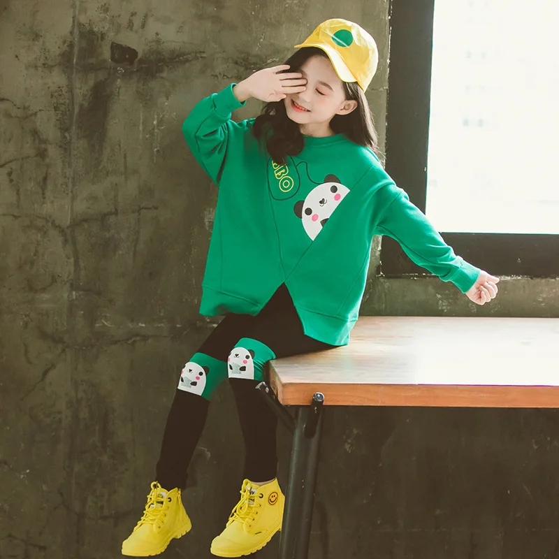 Детская одежда для девочек хлопковые комплекты из 2 предметов толстовка с