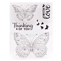 scs165 animals silicone clear stamps for scrapbooking butterfly decoration embossing folder craft rubber stamp tools new