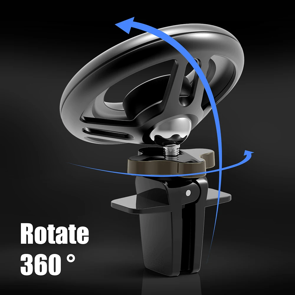 360 degree rotable magnetic car phone holder for phone in car gps universal air vent bracket magnetic holder phone accessories free global shipping