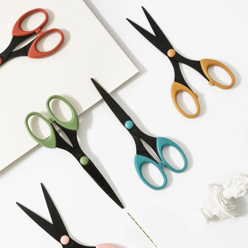 

1 PC Stainless Steel Stationery Scissors Home Furnishing Solid And Durable Alloy Soft Decor Journal Cutting Tools Office Supplie