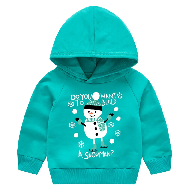 Children Kids Christmas Sweatshirt Autumn Boys Girls Funny Print Pullover Long Sleeve O-neck Hoodies Tops | Мать и ребенок