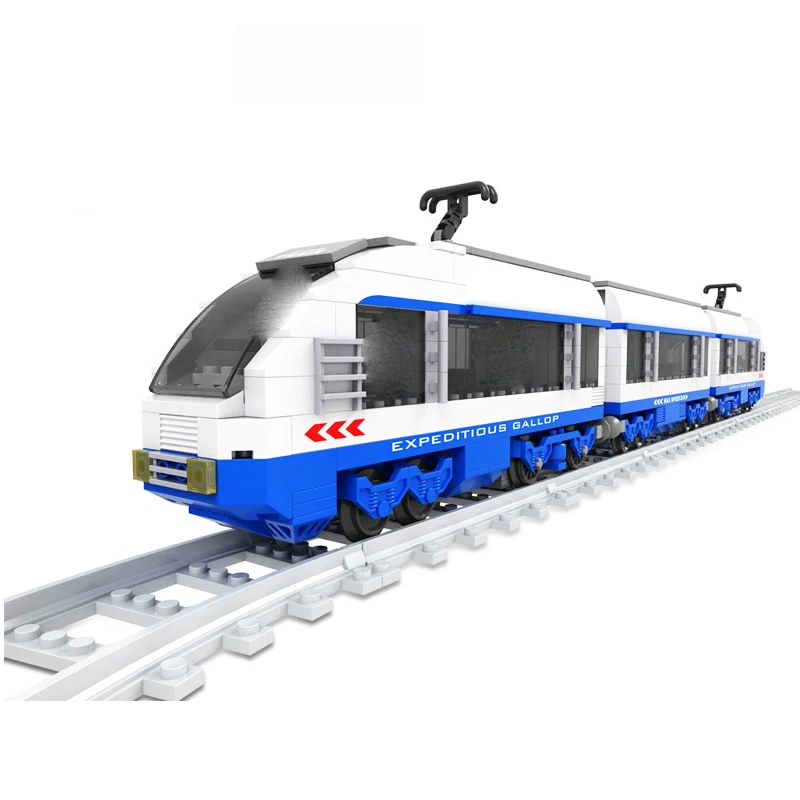 

AUSINI 25903 Assemble Model Century Train Freight Shinkansen Enlightenment Building Blocks Toys For Children Boys Gift