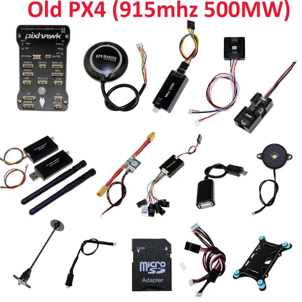 Pixhawk PX4 PIX 2.4.8 игровые джойстики NEO-M8N gps Радио 100 мВт 500 телеметрии OSD 3DR 433 МГц 915 для Радиоуправляемый fpv-дрон рамки - Цвет: 915Mhz 500mw
