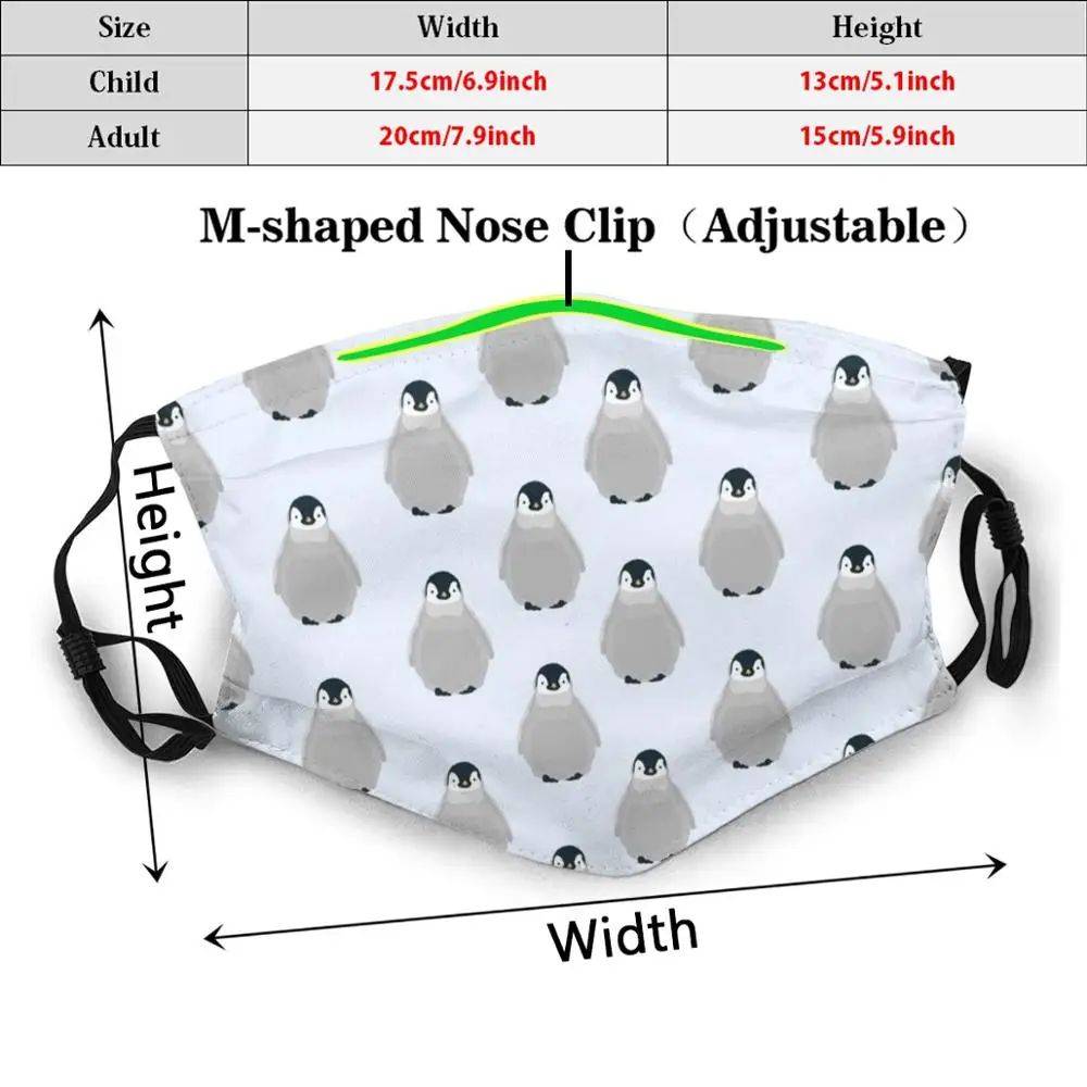 Пингвин цыплята взрослые дети Пылезащитный фильтр Diy маска марта цыплят