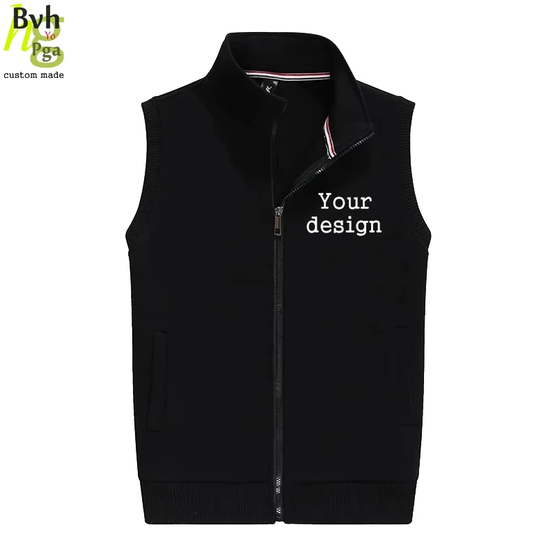 

Жилет с логотипом на заказ для мужчин и женщин, безрукавка из флиса, на молнии, повседневный рекламный жилет