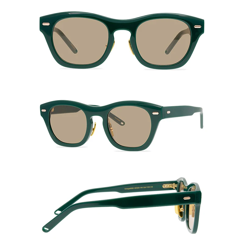 Belight Optical  Women Men Classical American Style UV400 Big Shape Vintage Retro Acetate Sunglasses with Case Oculos 9558