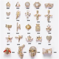 5pieces 3d metal zircon nail art jewelry korean nail decorations top quality zircon crystal manicure zircon diamond charms