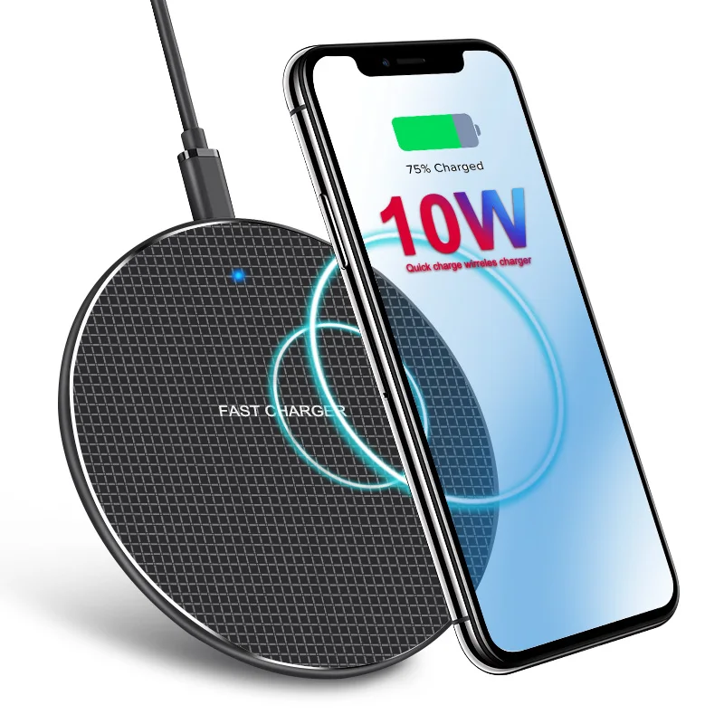 

10W Fast Wireless Charger For Samsung Galaxy S9/S20 S8 Note 9 USB Qi Charging Pad for iPhone 12 11 XS Max XR X 8 Huawei P30 Pro