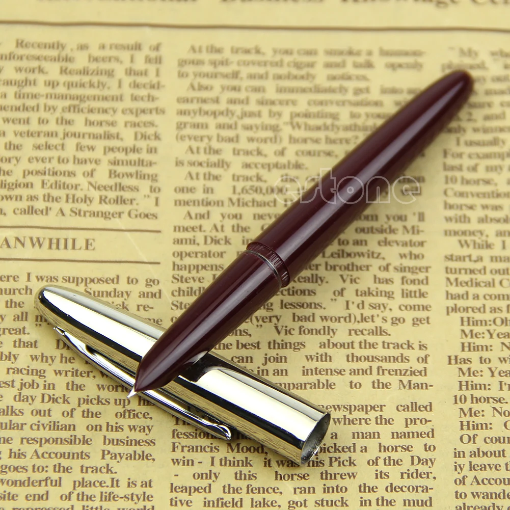 

Wine Red Vintage Hero 366 Hooded Nib Fine Fountain Pen M5TE