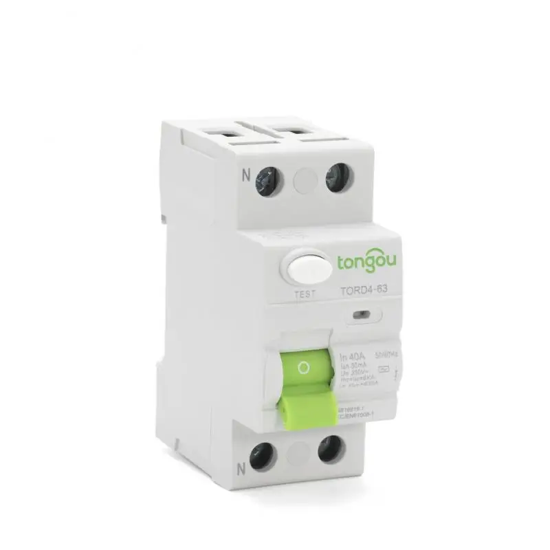 TORD4-63 AC 2P 16A-63A 10mA-300mA 6KA RCCB RCD 220-230 В автоматический выключатель остаточного тока