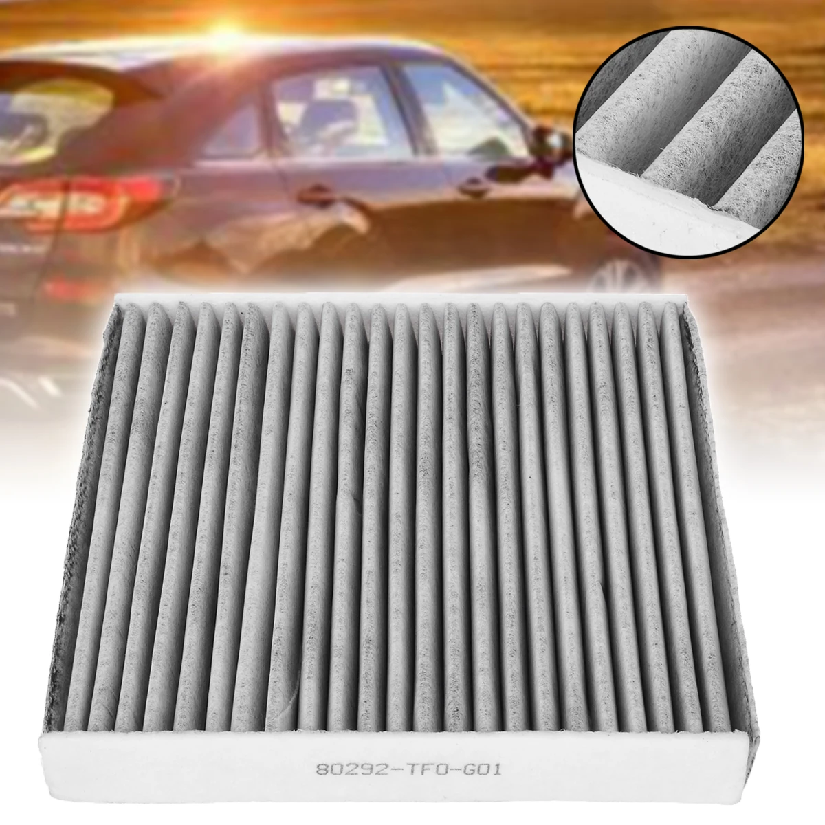 Воздушный фильтр для салона из углеродного волокна Honda 1 шт. 80292 TF0 G01 CU21003