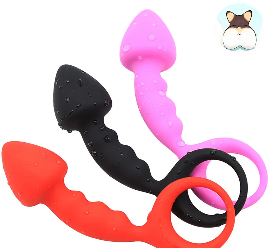 Силиконовые анальные пробки для геев мастурбатор массажер простаты кольцо