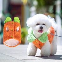 fleece pet dog clothes winter cute carrot eggplant pendant dogs hoodies coats for small medium dogs jacket chihuahua yorkshire