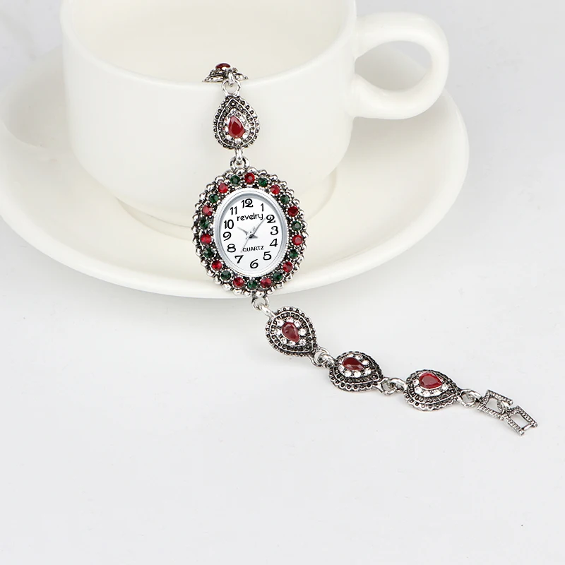 Часы наручные женские кварцевые модные роскошные старинные серебристые подарок