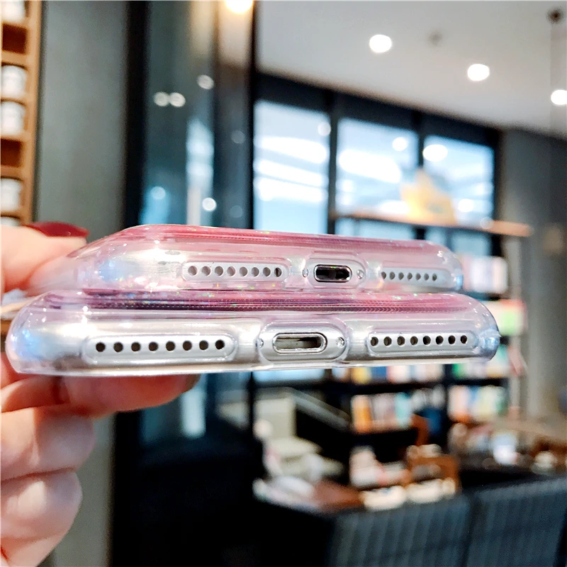 Жидкий чехол для iPhone 11 Pro XS Max X XR 5 с пандой единорогом кошкой блестящим зыбучим