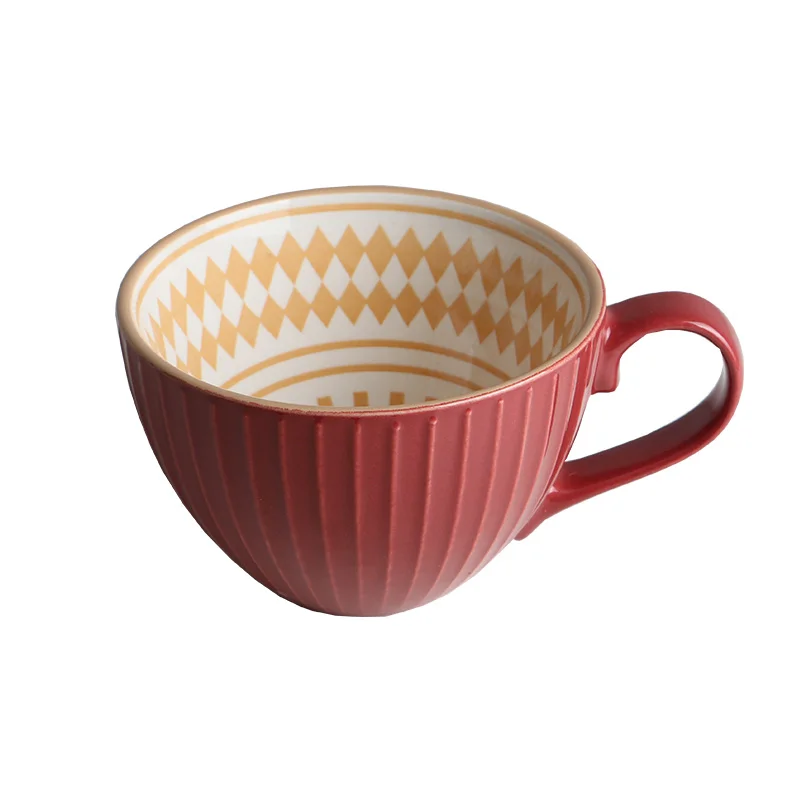 Рельефная ручка в скандинавском стиле ретро креативная керамика подходит для