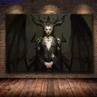 nine game poster diablo iv hd lilith dormitory home apartment decoration painting bedroom wall stickers canvas poster paintings
