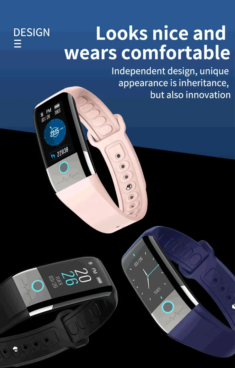 X1 Спортивные Bluetooth мужские смарт-браслет PPG+ ECG часы кровяное давление Пульс IP67 Водонепроницаемый фитнес-трекер Smartwatch