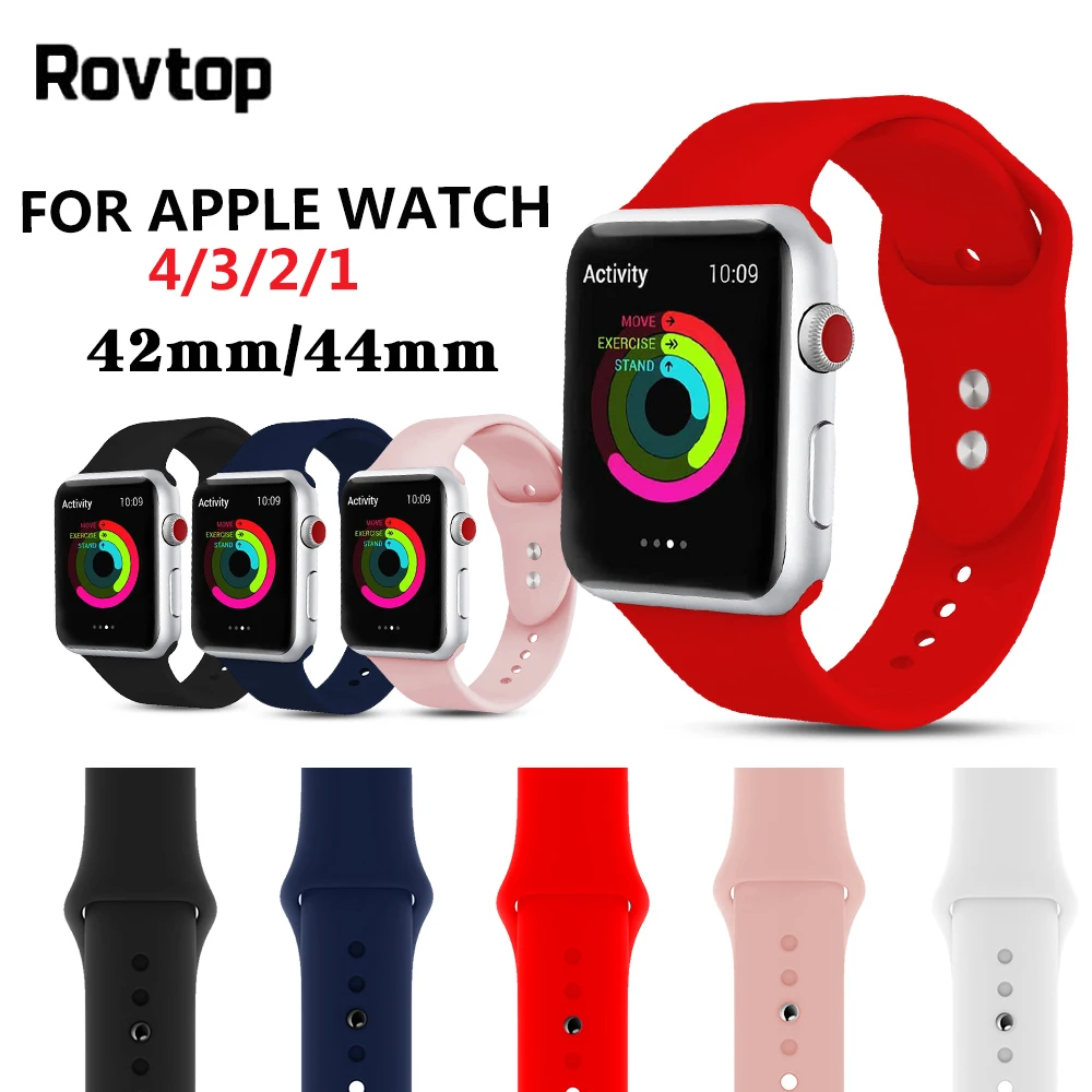 42 мм ремешок для iwatch 4 3 2 1 Apple Watch 38 аксессуары сменный силиконовый ремень