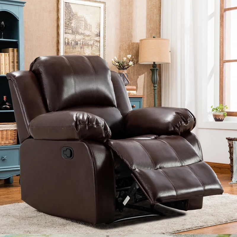 

Recliner Chair Heavy Duty Recliner - Faux Suede Leather Home Theater Seating Manual Bedroom & Living Room Chair Reclining Sofa