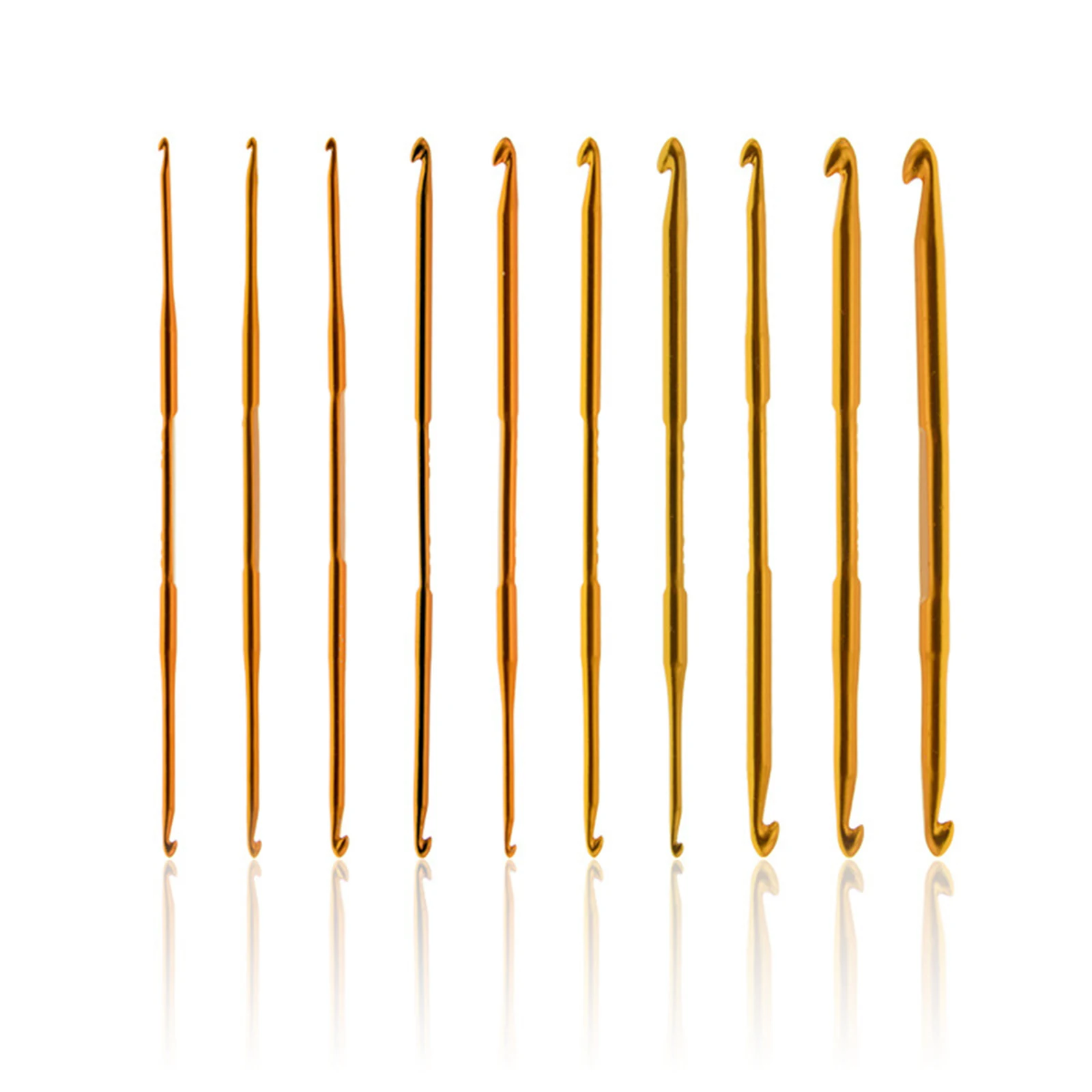 

10Pcs Aluminum Oxide Knitting Needles Crochet Hooks Weave Crochet Needles Set Sweater Knitting Yarn Knit Hook Tools at Random
