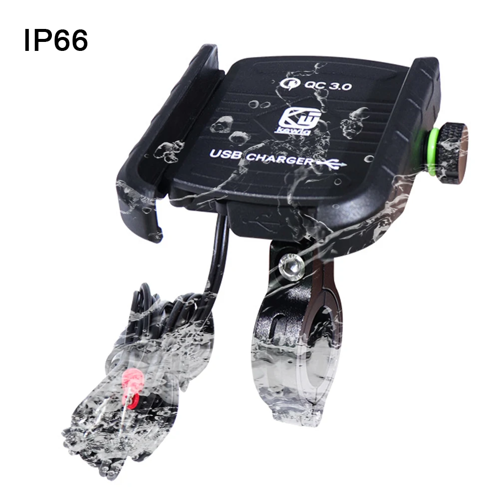 Qi Беспроводной Зарядное устройство Держатель для телефона на мотоцикл с USB QC3.0