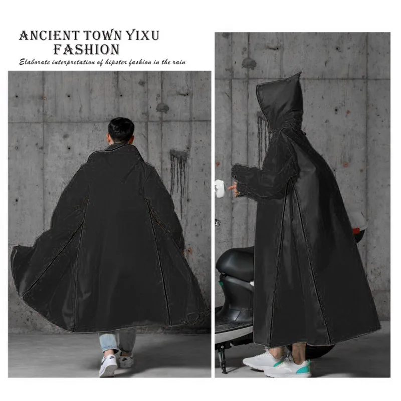 

Multifunctional EVA Waterproof Zipper Hooded Rain Poncho Portable Rainwear Long Style Raincoat Outdoor for Women Men