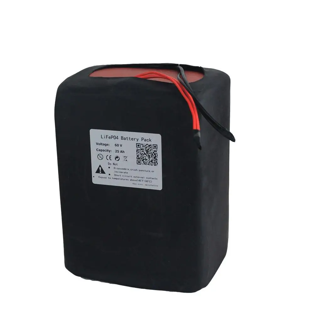 Литий железо фосфатный Аккумулятор для электровелосипеда 1000 Вт 60 В 25 Ач|Батарея